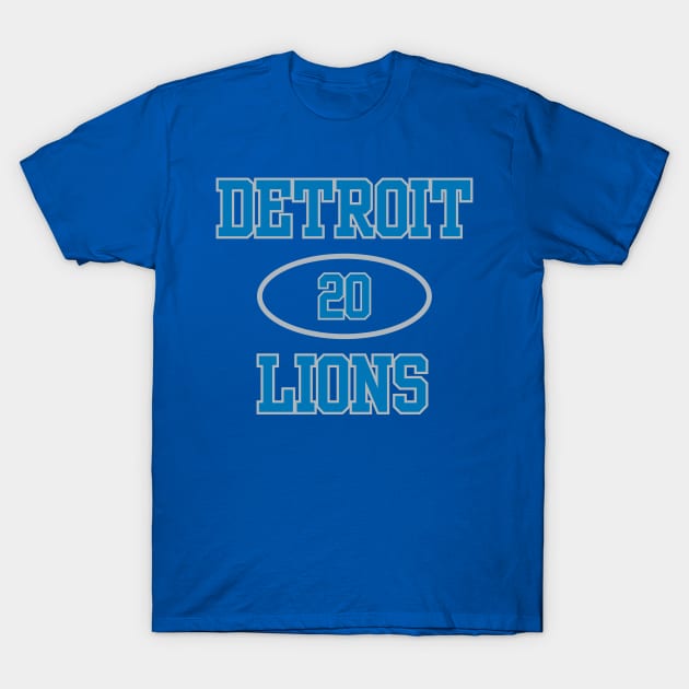 DETROIT LIONS BARRY SANDERS #20 T-Shirt by capognad